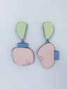 EARRINGS Karen Vanmol O40.5 Green/Blue/Rose