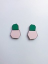 EARRINGS Karen Vanmol O40.2 Rose/Green