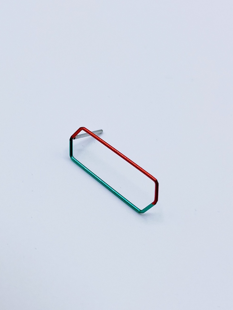EARRING Emma Gregory  O9.10 Red/Green (1 PIECE)