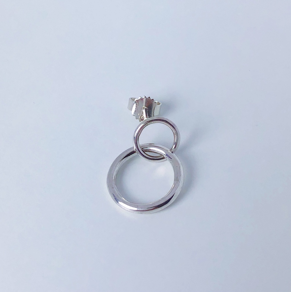 EARRING LASSO PHI O1.91 Silver (1 PIECE)