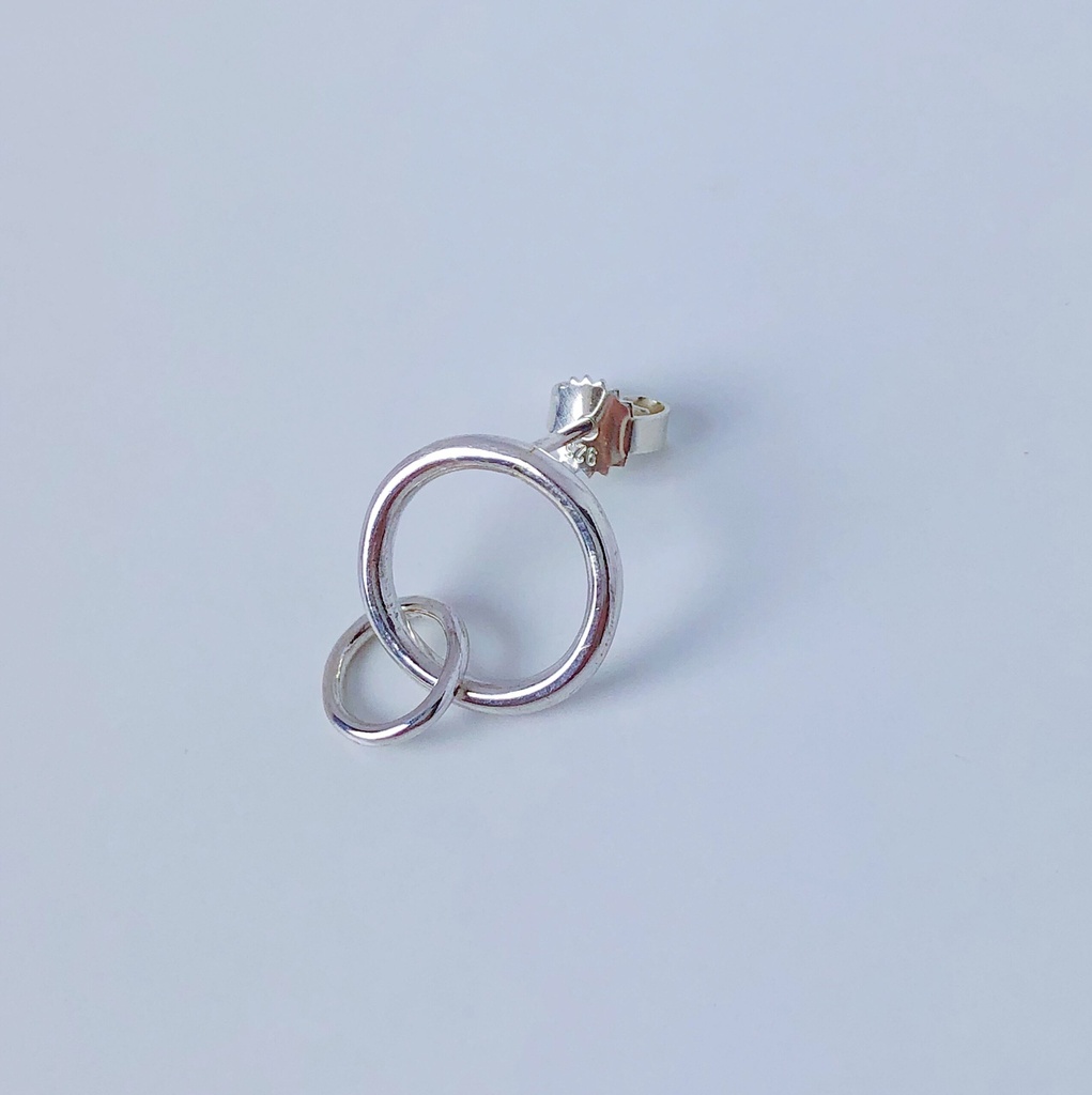 EARRING LASSO PHI O1.92 Silver (1 PIECE)
