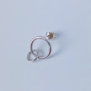 EARRING LASSO PHI O1.92 Silver (1 PIECE)