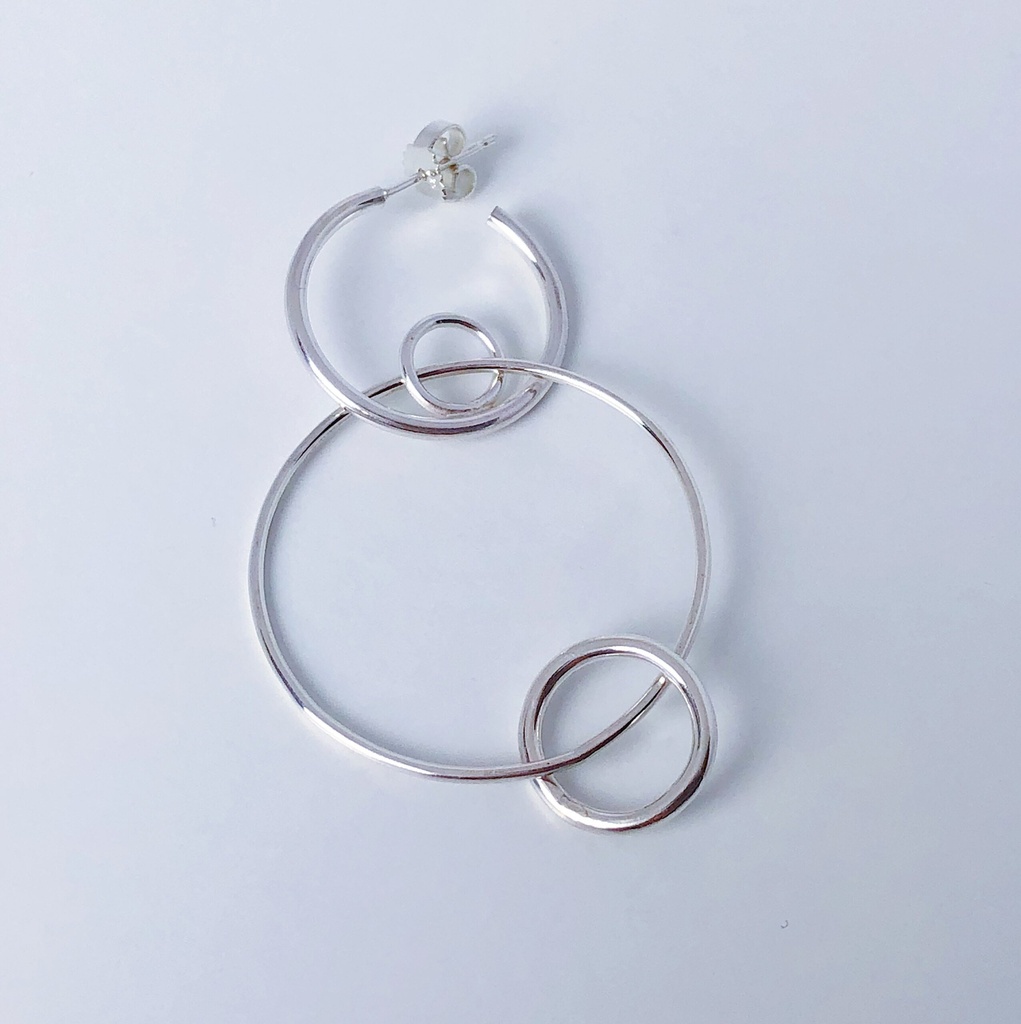 EARRING LASSO PHI O1.93 Silver (1 PIECE)