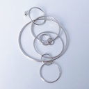 EARRING LASSO PHI O1.96 Silver (1 PIECE)