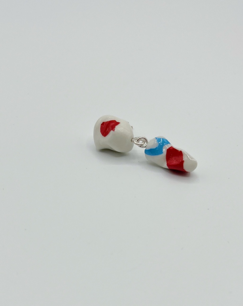 EARRING Anke Raeymaekers O13.8 Blue/Red