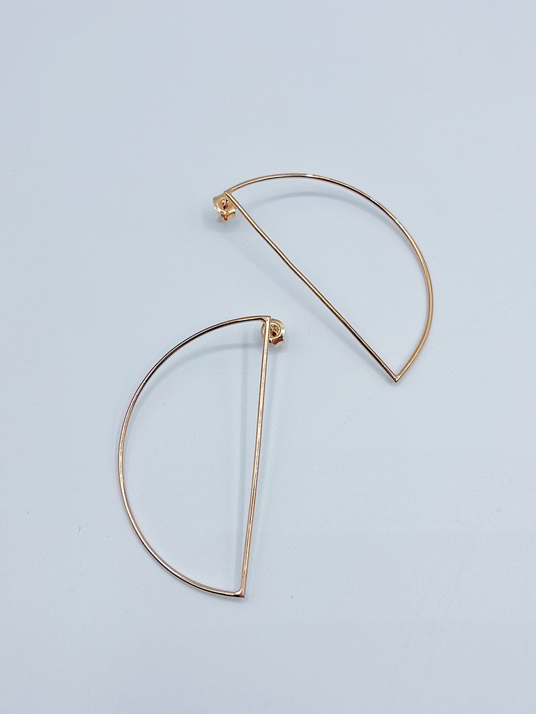 EARRINGS LASSO Circles O1.57 Rose