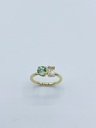 RING LASSO 18kt Yellow Gold & Morganite & Tourmaline