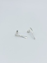 EARRINGS LASSO TWISTED BONE O1.5 Silver