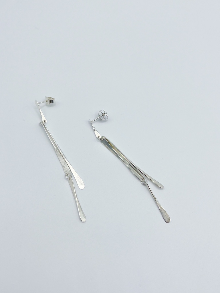 EARRINGS LASSO TWISTED BONE O1.6 Silver 