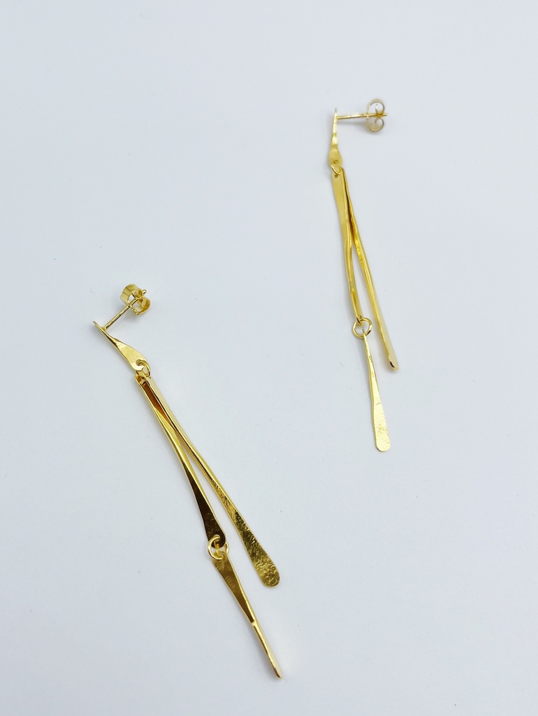 EARRINGS LASSO TWISTED BONE O1.6 Yellow