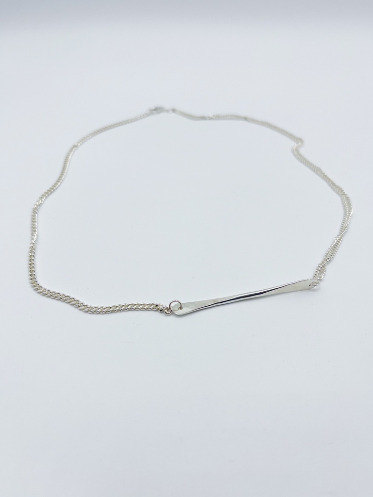 NECKLACE LASSO TWISTED BONE K1.22 Silver 