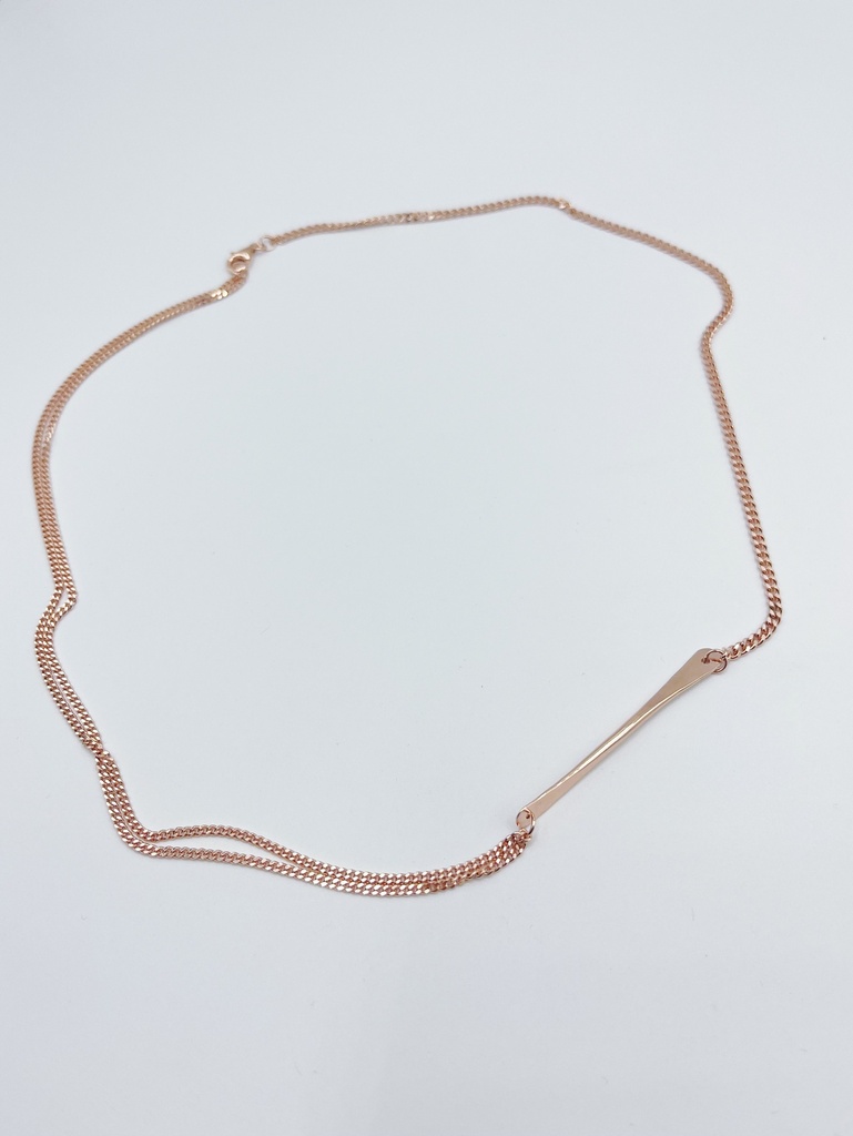 NECKLACE LASSO TWISTED BONE K1.22 Rose 