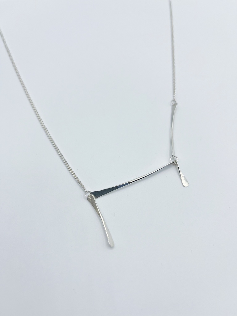 NECKLACE LASSO TWISTED BONE K1.23 Silver