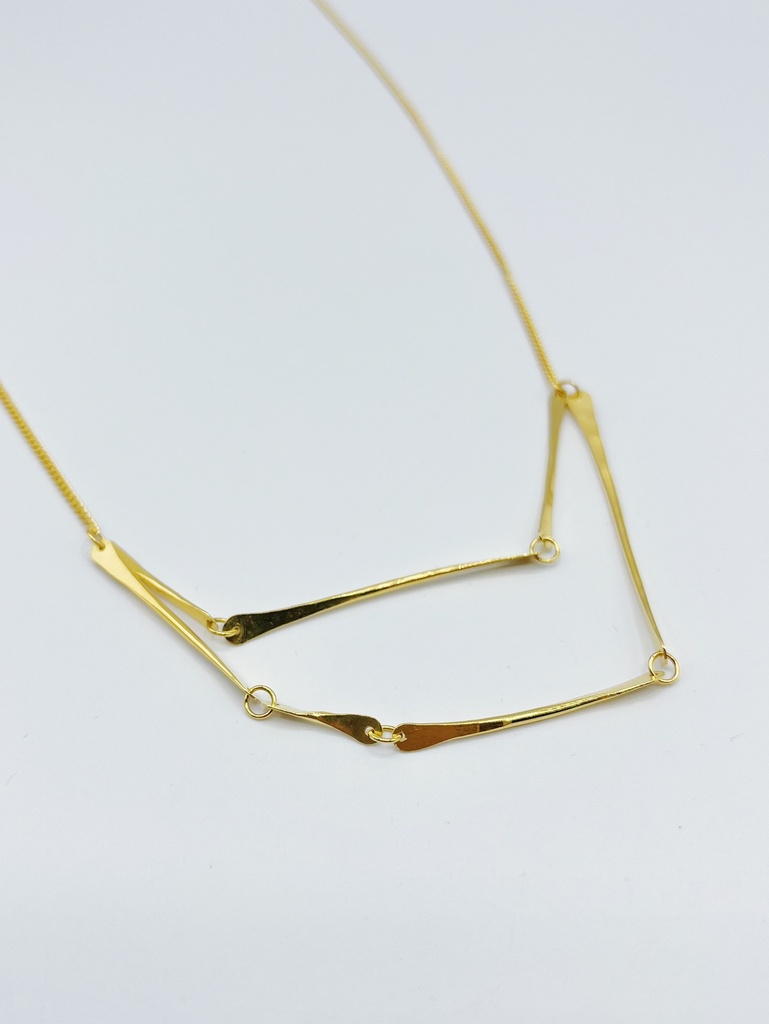 NECKLACE LASSO TWISTED BONE K1.24 Yellow 