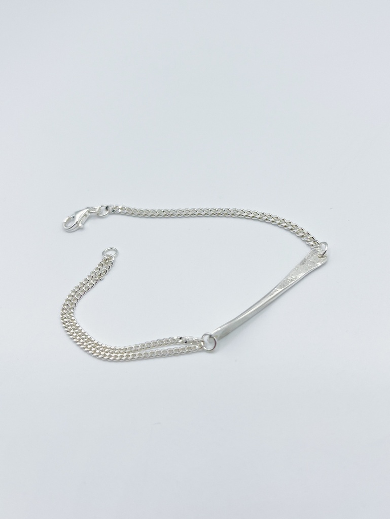 BRACELET LASSO TWISTED BONE A1.35 Silver