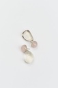 EARRINGS Mussels & Muscels O19.4 Rose Quartz & Smokey Quartz 