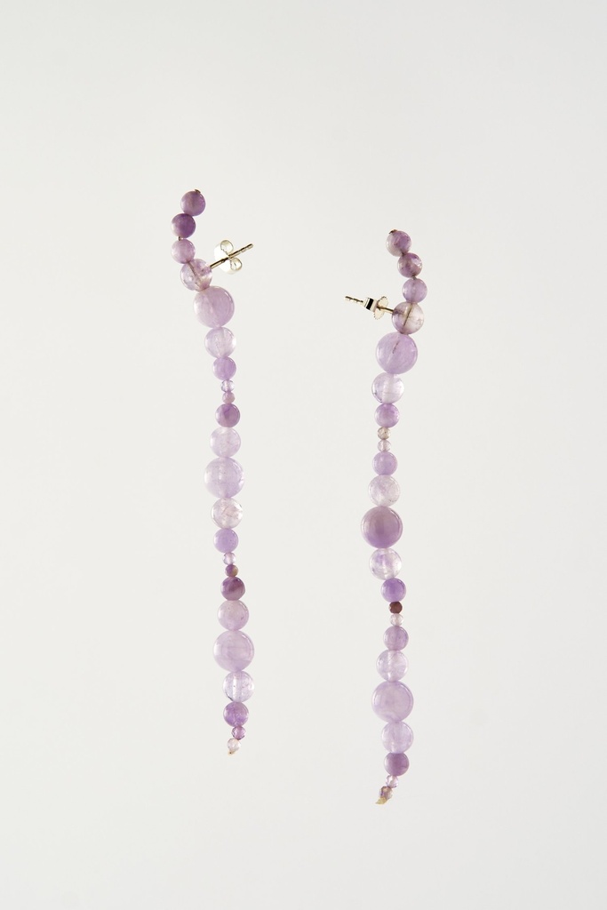 EARRINGS Mussels & Muscles O19.11 Amethyst