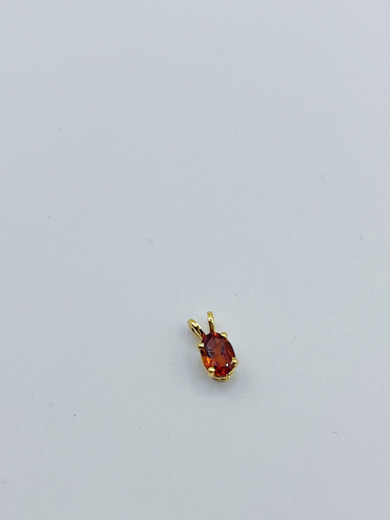 PENDANT LASSO Gem Citrine Yellow 
