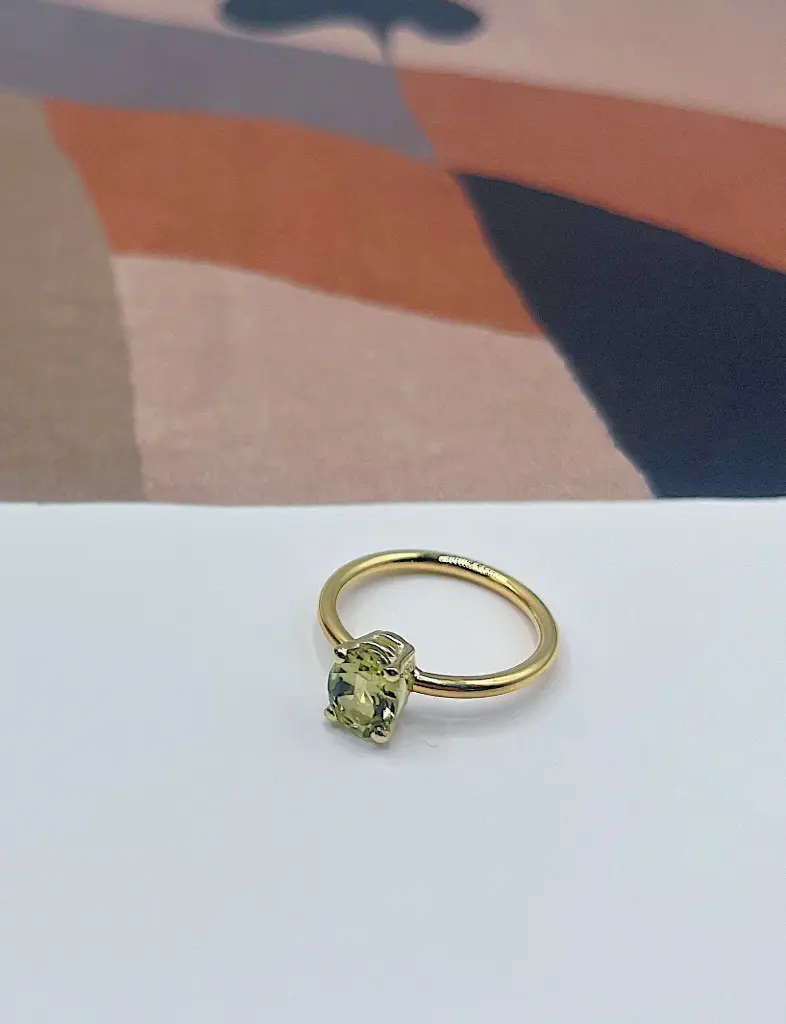 RING LASSO 18kt Yellow Gold & Lemon Tourmaline 