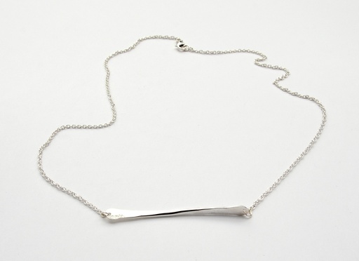 [K1.10-Silver] NECKLACE LASSO Twisted Bone K1.10 Silver