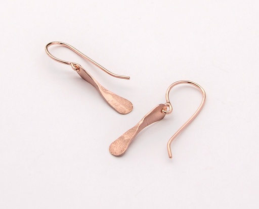 [O1.9-Rose] EARRINGS LASSO Twisted Bone O1.9 Rose