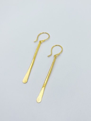 [O1.11-Yellow] EARRINGS LASSO Twisted Bone O1.11 Yellow