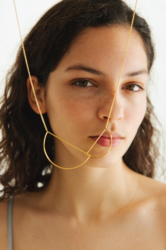[K1.35 yellow] NECKLACE LASSO Circles K1.35 Yellow