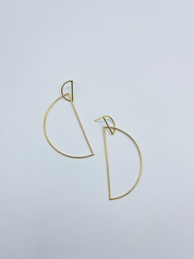 [O1.56 yellow] EARRINGS LASSO Circles O1.56 Yellow