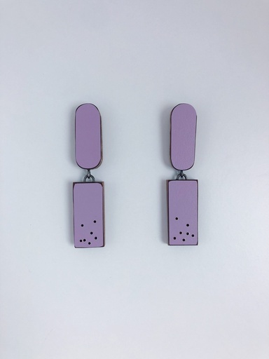 [O40.4-Purple] EARRINGS Karen Vanmol O40.4 Purple