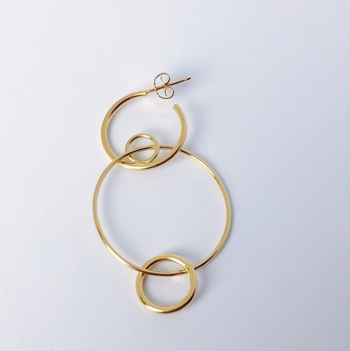 [O1.93-yellow] EARRING LASSO PHI O1.93 Yellow (1 PIECE)