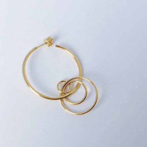[O1.94-yellow] EARRING LASSO PHI O1.94 Yellow(1 PIECE)