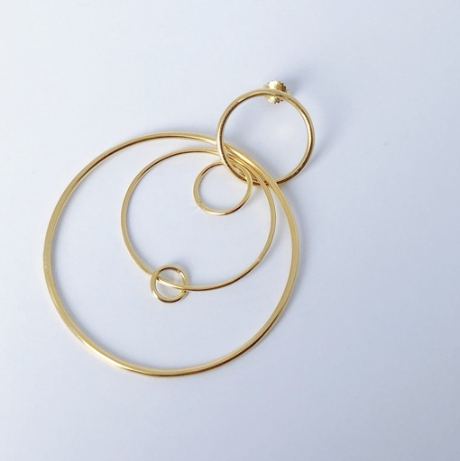 [O1.95-Yellow] EARRING LASSO PHI O1.95 Yellow (1 PIECE)