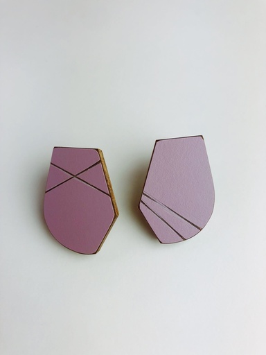 [O40.47-Purple] EARRINGS Karen Vanmol O40.47 Purple