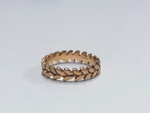 [R1.18kt.17] RING LASSO 18kt Red Gold Leaves