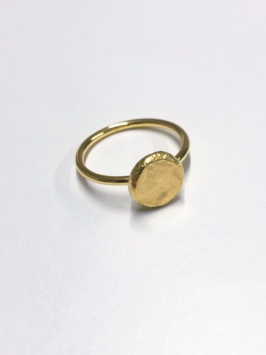 [R1.18kt.31] RING LASSO 18kt Yellow Gold Disc