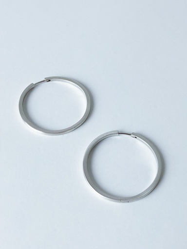 [O1.108-Silver] HOOPS LASSO Square O1.108 Silver