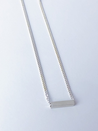 [K1.38-Silver] NECKLACE LASSO Square K1.38 Silver