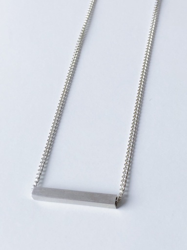 [K1.39-Silver] NECKLACE LASSO Square K1.39 Silver