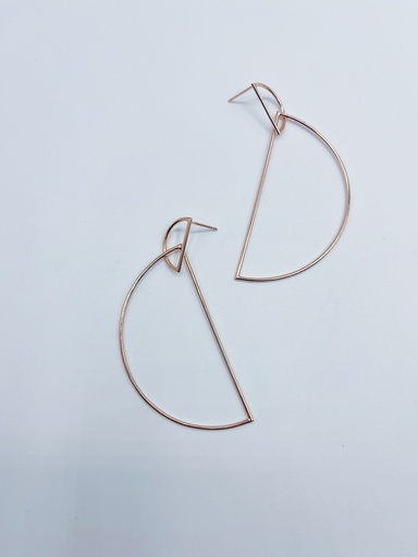 [O1.56 rose] EARRINGS LASSO Circles O1.56 Rose