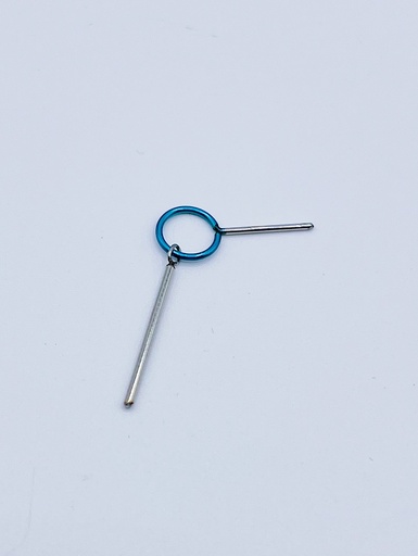 [O9.11] EARRING Emma Gregory  O9.10 Purple/Blue (1 PIECE)