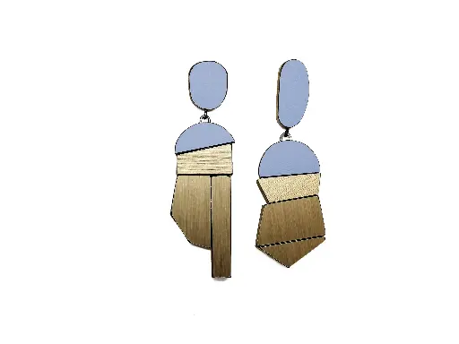 [O40.65 Blue Bronze] EARRINGS Karen Vanmol O40.65