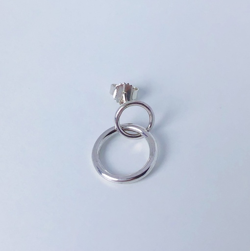 [O1.91-silver] EARRING LASSO PHI O1.91 Silver (1 PIECE)