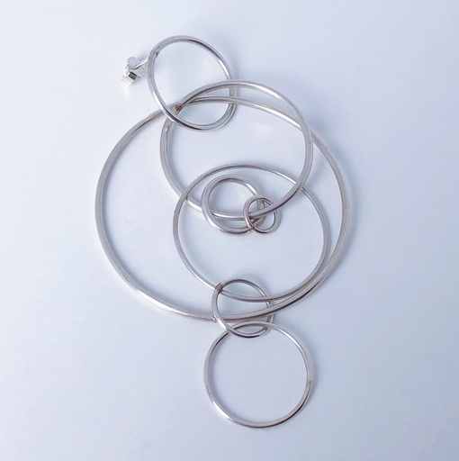 [O1.96-silver] EARRING LASSO PHI O1.96 Silver (1 PIECE)