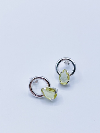 [O65.91-Lemon-Quartz] EARRINGS Studio Collect 065.91 Lemon Quartz