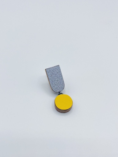 [O40.79-grijs-geel] Earrings Karen Vanmol O40.79