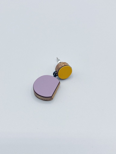 [O40.79-geel-paars] Earrings Karen Vanmol O40.79