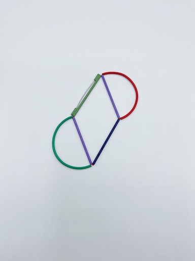 [B12.1 rood paars groen] BROOCHE Lou Sautreau  