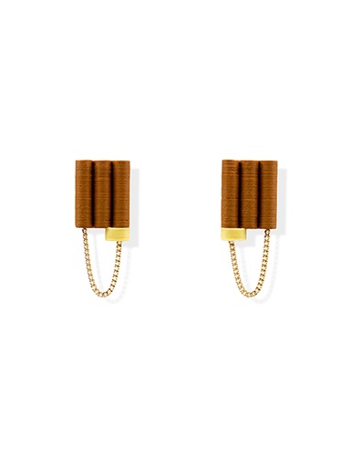 [O30.1 brown] EARRINGS Turina  