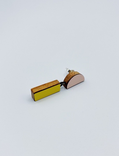 [O40.79 yellow rose] Earrings Karen Vanmol O40.79