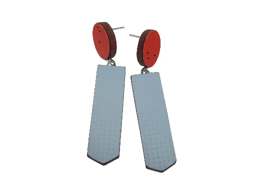 [O40.52 Red Blue] EARRINGS Karen Vanmol